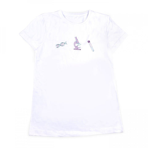 Women's Fitted T-Shirt Laboratory Technician White 100% Cotton