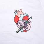 Women's Fitted Medical T-Shirt Rebelheart White 100% Cotton