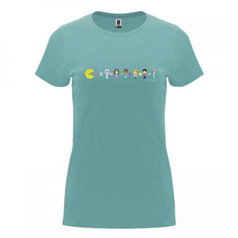 Custom Women's Fitted Medical T-Shirt Austral Green 100% Cotton