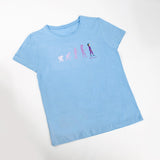 Custom Women's Fitted Medical T-Shirt Sky Blue