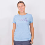 Custom Women's Fitted Medical T-Shirt Sky Blue