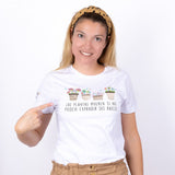 Women's Fitted T-Shirt Plants White 100% Cotton