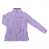 Personalised Custom Name Women Fleece Jacket Sweet Lavender Design 1 Healthcare Work Uniform