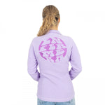 Personalised Custom Name Women Fleece Jacket Sweet Lavender Design 1 Healthcare Work Uniform Nurse