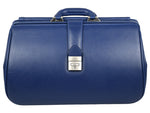 Italian Design Simulated Leather Doctors Medical Bag KANSAS SKAY Blue