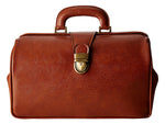 Italian Simulated Leather Doctors Medical Bag TEXAS SKAY Cognac