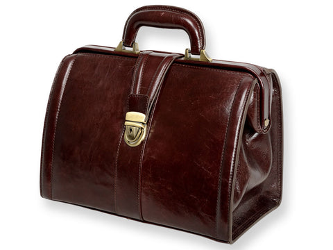 Italian Prime Leather Doctors Medical Bag VALIGETTA Brown