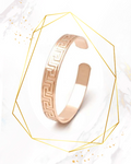 Copper Bangle 3/8" Greek Key Medium 'SUPER B'