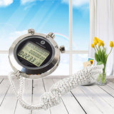 Metal Digital Timer Sports Stopwatch Water Resistant Memory Counter Antimagnetic