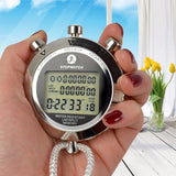 Metal Digital Timer Sports Stopwatch Water Resistant Memory Counter Antimagnetic