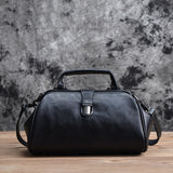 Women Doctors Bag Retro Japanese Handmade Genuine Leather Handbag