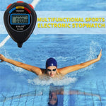 Portable Digital Timers LCD Handheld Sport Stopwatch Professional Waterproof Chronograph Timer Counter With Strap