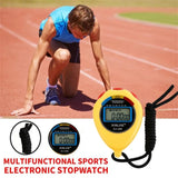 Portable Digital Timers LCD Handheld Sport Stopwatch Professional Waterproof Chronograph Timer Counter With Strap