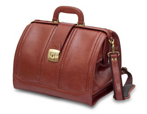 Elite Traditional Medical Case Brown Leather Doctors Bag