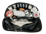 Elite Waist First Aid Kit Bag Black Reflective Tarpaulin Bumbag