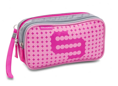 DIAS FUNNY DOTS Isothermal Toiletry Bag for Diabetics Kit Pink