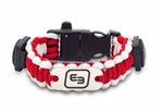 WRISTS Survival Bracelet Rescue Fluorescent Bracelet Paracord Red White