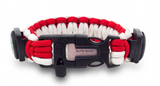 WRISTS Survival Bracelet Rescue Fluorescent Bracelet Paracord Red White