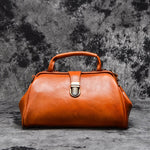 Women Doctors Bag Retro Japanese Handmade Genuine Leather Handbag